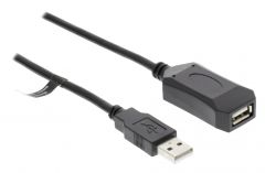 USB 2.0 Verlengkabel 5.00 meter zwart